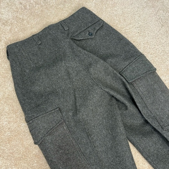 Vintage Swedish Wool C48 Winter Cargo Heavyweight Military Field Hunting Pants - Picture 12 of 14